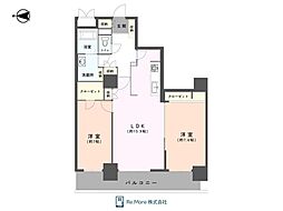 アンビックス志賀ストリートタワー 2LDKの間取図画像