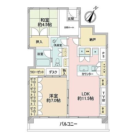 2LDK 間取り
