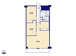 岩槻スカイハイツ 2LDKの間取図画像
