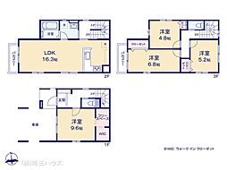 川口市鳩ヶ谷緑町1期 新築戸建て 全3棟