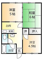 EKハイツ 3DKの間取図画像