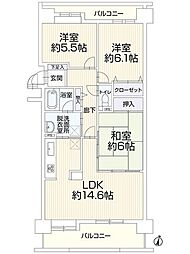 パークシティ水野B棟 3LDKの間取図画像