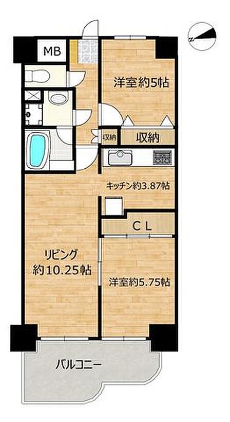 2LDK 間取り