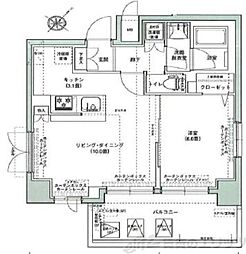 アイル東京スカイツリー参番館 1LDKの間取図画像