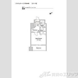 プライムアーバン門前仲町 1Kの間取図画像