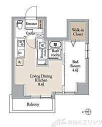 グランカーサ住吉III 1LDKの間取図画像