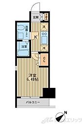 エコロジー潮見レジデンス 1Kの間取図画像