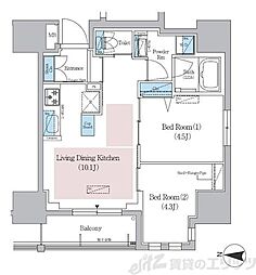 Urbanex錦糸公園 2LDKの間取図画像