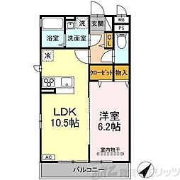 グランペール豊洲 1LDKの間取図画像