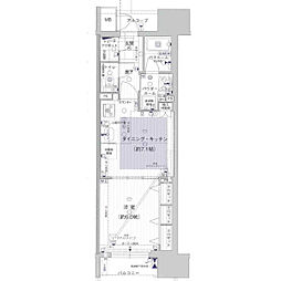 プレサンスグラン丸の内 1DKの間取図画像