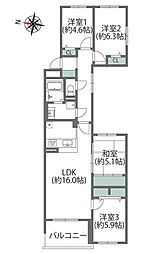 ハウスオブリザ北38条 4LDKの間取図画像
