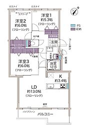 シティオ福住 3LDKの間取図画像