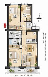 コープ野村幌西 3LDKの間取図画像