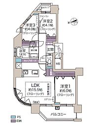 グランファーレ伏見グランシャリオ 3LDKの間取図画像