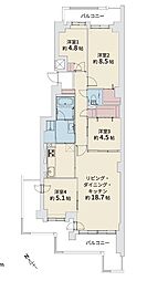ファミール宮の森2 4LDKの間取図画像