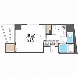 AVER新野田 1Kの間取図画像