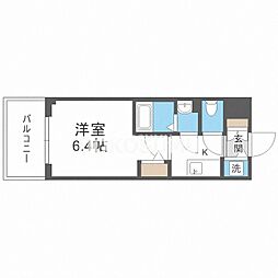 エスリードレジデンスグラン大阪福島ノース 1Kの間取図画像