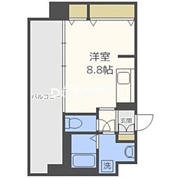 CASSIA福島駅前 ワンルームの間取図画像