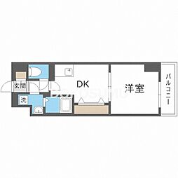 S-FORT福島海老江 1DKの間取図画像