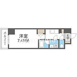 JMFレジデンス大阪福島 1Kの間取図画像