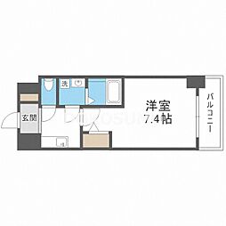 アプリーレ中之島 1Kの間取図画像