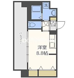 CASSIA福島駅前 ワンルームの間取図画像