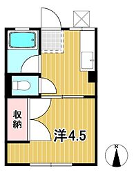 シティハイムアイコー 1Kの間取図画像
