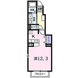 オーシャンヒル1 ワンルームの間取図画像