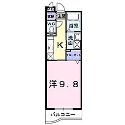 メゾン・グラッシュ3 1Kの間取図画像