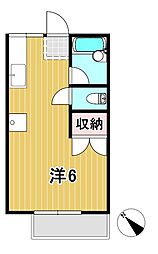 藤ハイツ ワンルームの間取図画像