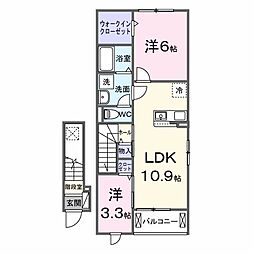 サン・ルシェッロI 2LDKの間取図画像