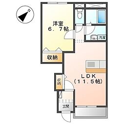 ディア金沢 1LDKの間取図画像