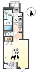 仮)日立市東金沢町 新築アパート 1Kの間取図画像