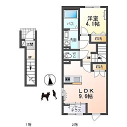 Reve(レーヴ) 1LDKの間取図画像