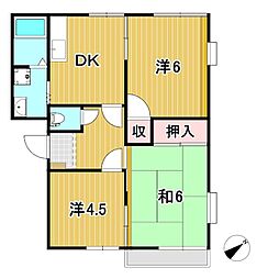 エミネンスナガヤマ 3DKの間取図画像