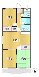 グリュックハイム 3LDKの間取図画像