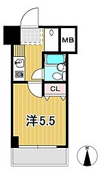 コンフォルト日立 1Kの間取図画像