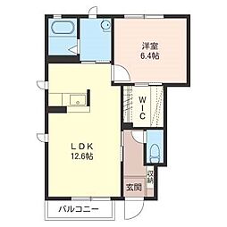 コンフォールC 1LDKの間取図画像