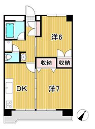 Fビル 2DKの間取図画像