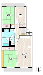 ベレガンス日立 3LDKの間取図画像