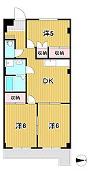 マーメイド 3DKの間取図画像
