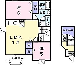 K'sル・クープル1 2LDKの間取図画像