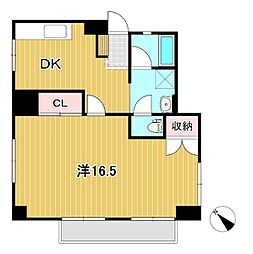 コーポラス明和 1DKの間取図画像