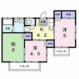 コーポ原ノ内 3Kの間取図画像