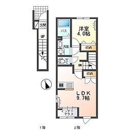 アナシエル(Anaciel) 1LDKの間取図画像