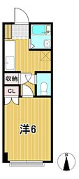 VILLASUZUKI 1Kの間取図画像