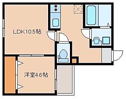 ハイネスベリー吉塚 1LDKの間取図画像