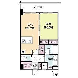 ベイサイドパークOSAKAノースレジデンシス 1LDKの間取図画像