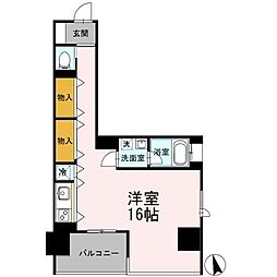 カスタリア伏見 ワンルームの間取図画像