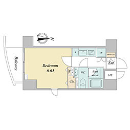 アジールコート西新宿 1Kの間取図画像